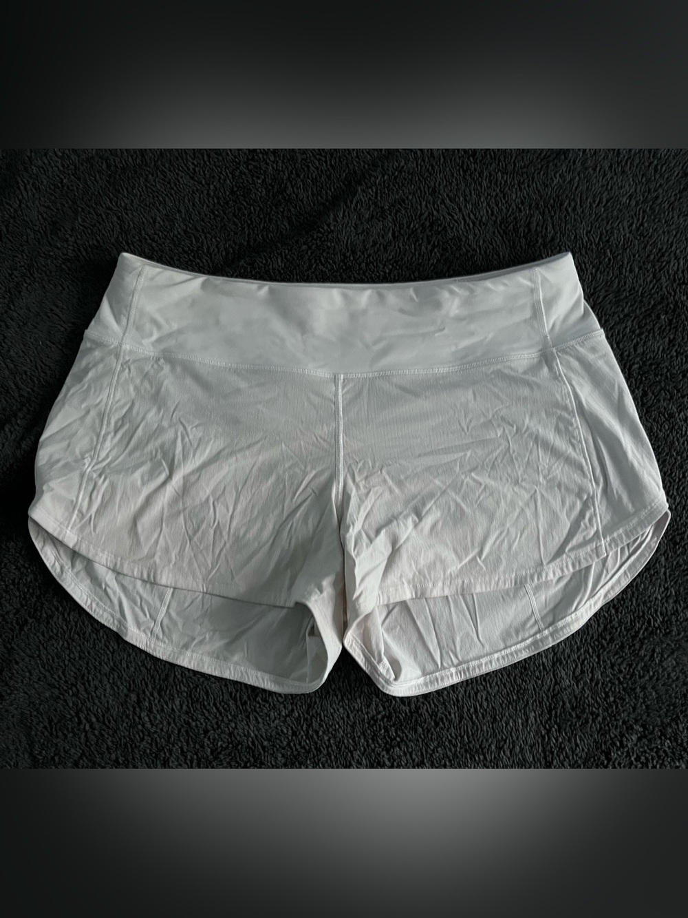 Lululemon White Athletic Running Shorts 10